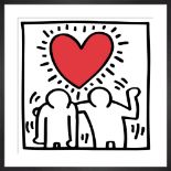 Keith Haring Untitled (be mine), 1987 36x36cm Framed Print in Responsibly Sourced Solid Frame With A