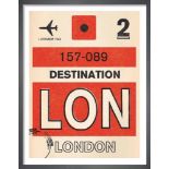 Nick Cranston Destination London 36x28cm Framed Print in Responsibly Sourced Solid Frame With A