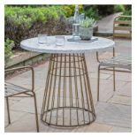 Pembury Bistro Table Add this bronzed cage framed Bistrot table to your living space; this space