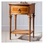Spire 1 Drawer Bedside Cabinet Featuring beautiful marquetry of Blonde European Walnut with