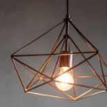 Dana Pendant Light Bold, geometric pendant light with a stylish copper metal finish.Metal 40 x 40