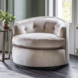 Mayfair Swivel Armchair Ferroli Stone He Mayfair Features A Deep Pulled Stitching Detailing And A