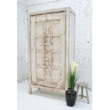 This antique piece has been creatively redesigned for the modern home ;Reclaimed;doors found in
