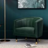 Serrano Armchair Mallard Velvet 800x750x730mm This stylish art dÃƒÂ©co inspired tub chair has a