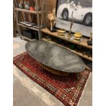 Bina Olivia Coffee Table - 42" Dia / Industrial Rustic And Modern Aesthetics Are Combined In This