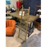 Bronze Ladder Shelf with Five Wire Baskets No need to worry about waiting to have these shelves "