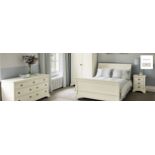 Laura Ashley Gabrielle Dove Grey 3+2 Drawer Chest boasting classic French design with a hand