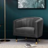 Serrano Armchair Mirage Velvet 800x750x730mm This stylish art dÃƒÂ©co inspired tub chair has a