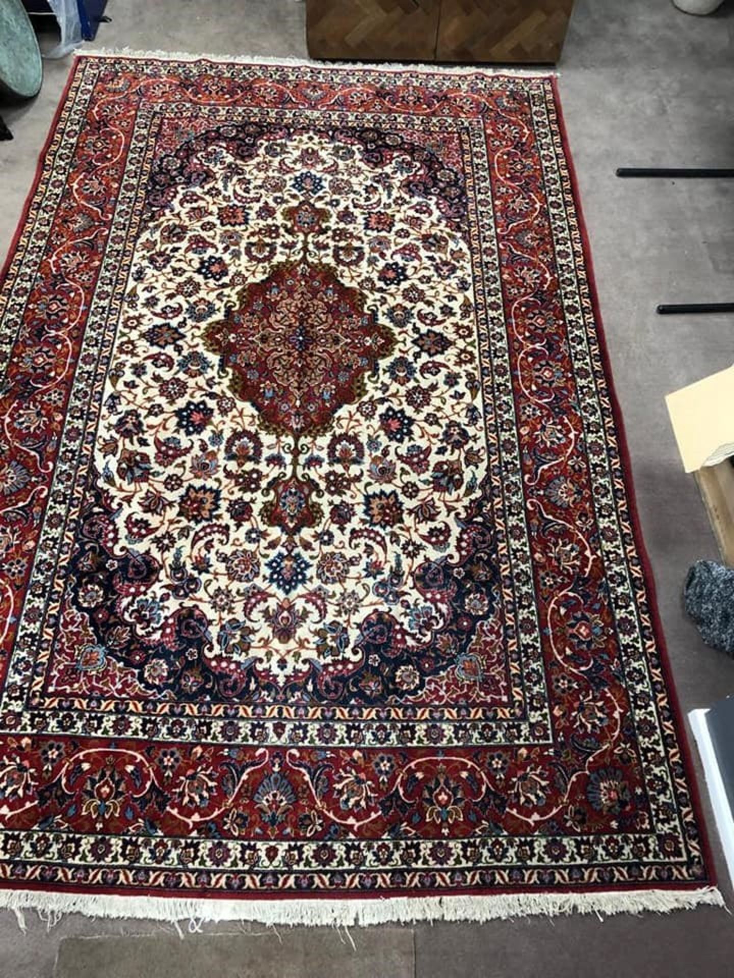 Hand Made Isfahan Antique Carpet 360 X 237cm Isfahan Stands For Beauty The City And Its Wonderful