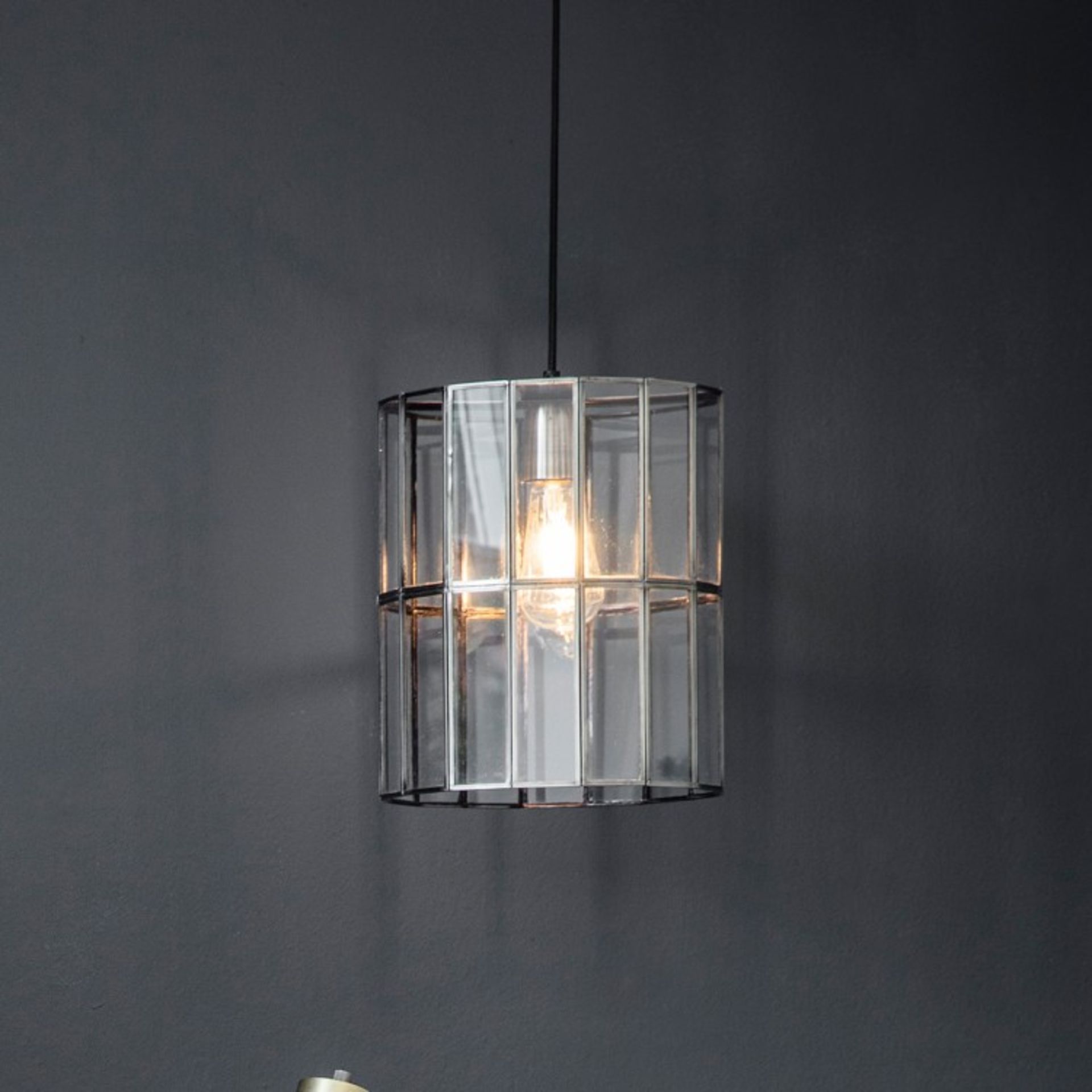 Bordner Pendant Lamp 260x260x300mm Â Bordner Pendant Lamp Enclosed in a glass casing, this lamp is