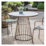 Teddington Bistro Table Add this bronzed cage framed Bistrot table to your living space; this