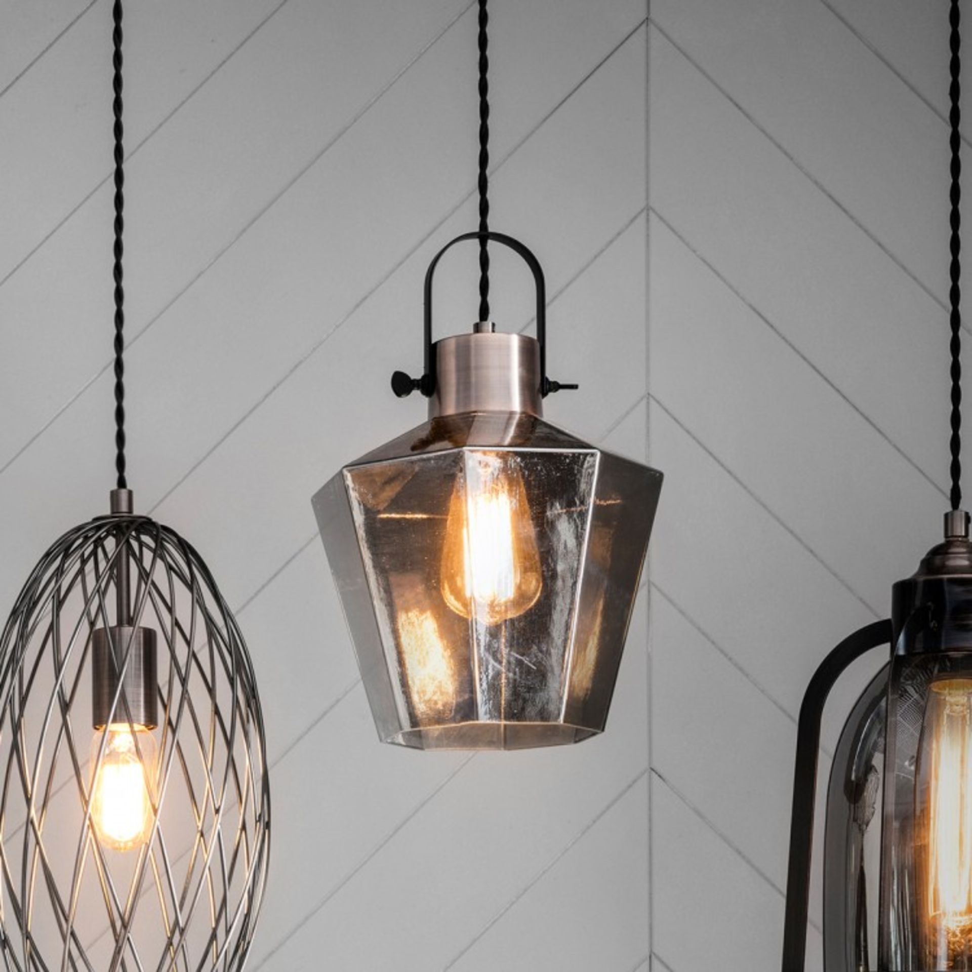 Atlanta Pendant Light Complete your stylish interior with this distressed glass pendant light