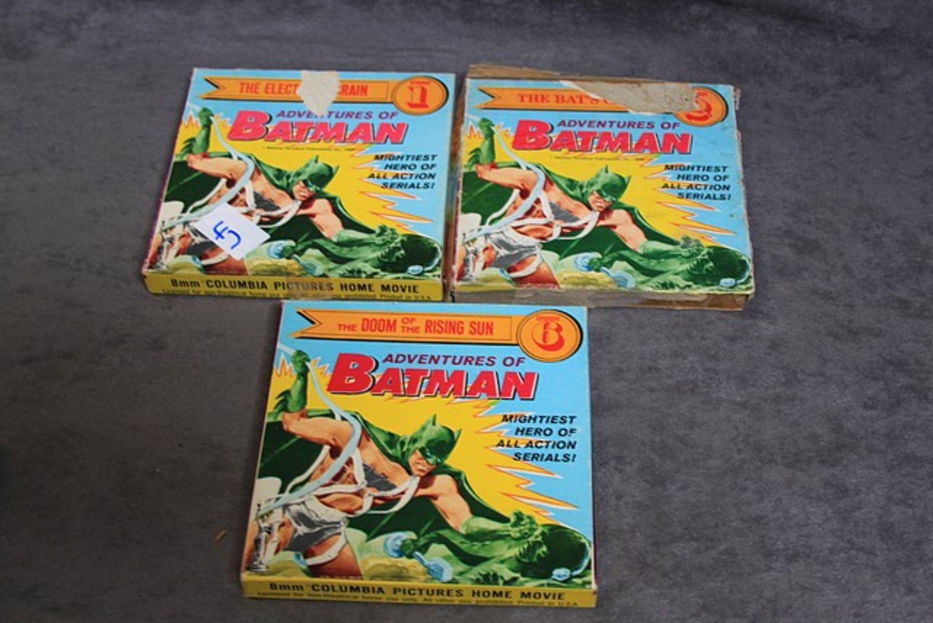 3 X 8mm Reels ADVERNTURES OF BATMAN 8MM HOME MOVIE 1965 Episodes 1, 2 And 6