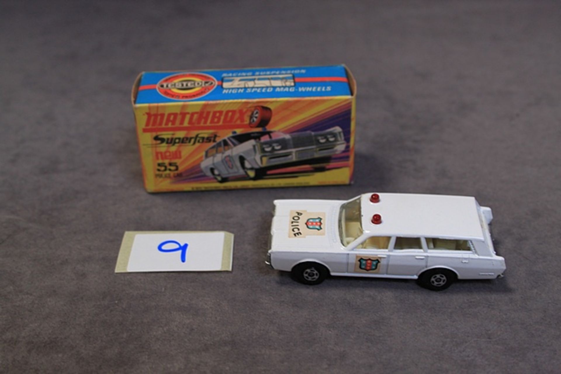 Matchbox Superfast #55Mercury Police Car Estate White In Crisp Box