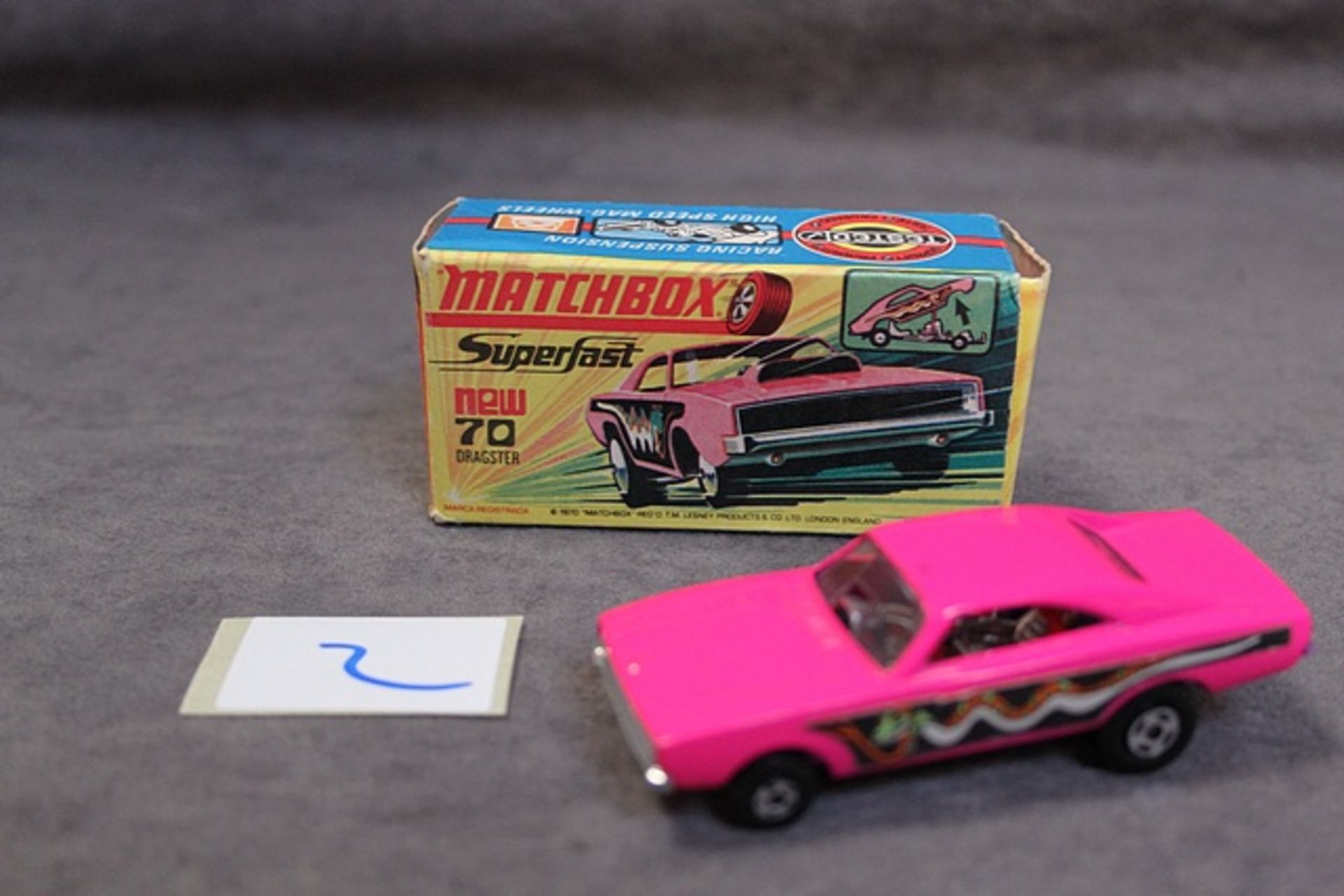 Matchbox Superfast #70 Dragster With Purple Base And Excellent Box