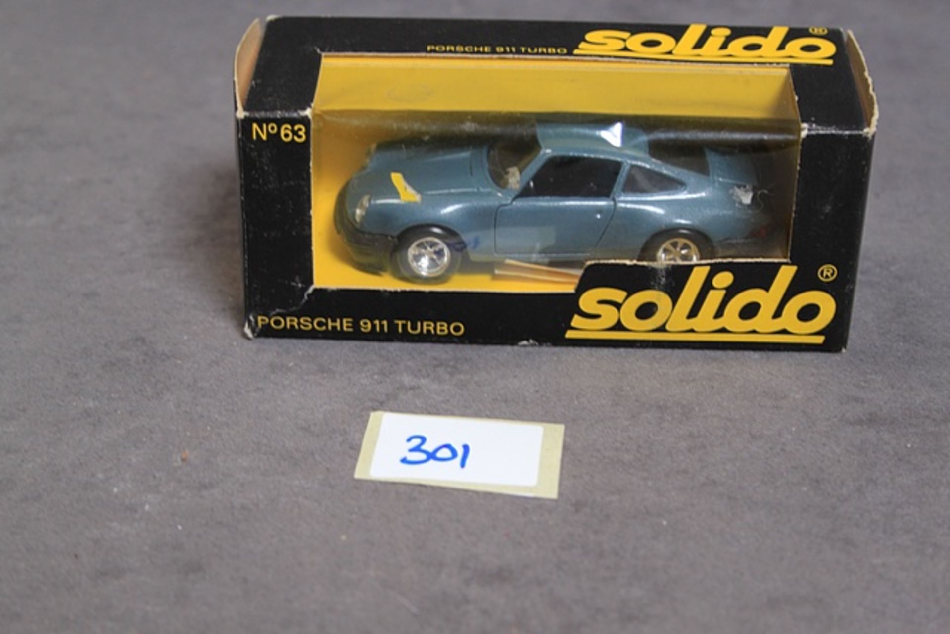 Solido Diecast Model #63 Porsche 911 In Blue Complete With Box - Image 2 of 2