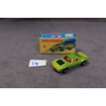 Matchbox Diecast #9 AMX Jardin Metallic Lime Green Model Mint In Very Good Box