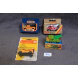 4 X Matchbox Diecast Models #74 Toe Joe Mint In Crisp Box # 61 Wreck Truck Mint On Card #21auto