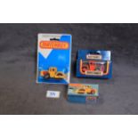 3 X Matchbox Diecast Models #72 Bomag Road Roller Mint In Crisp Box # Bomag Road Roller Mint On