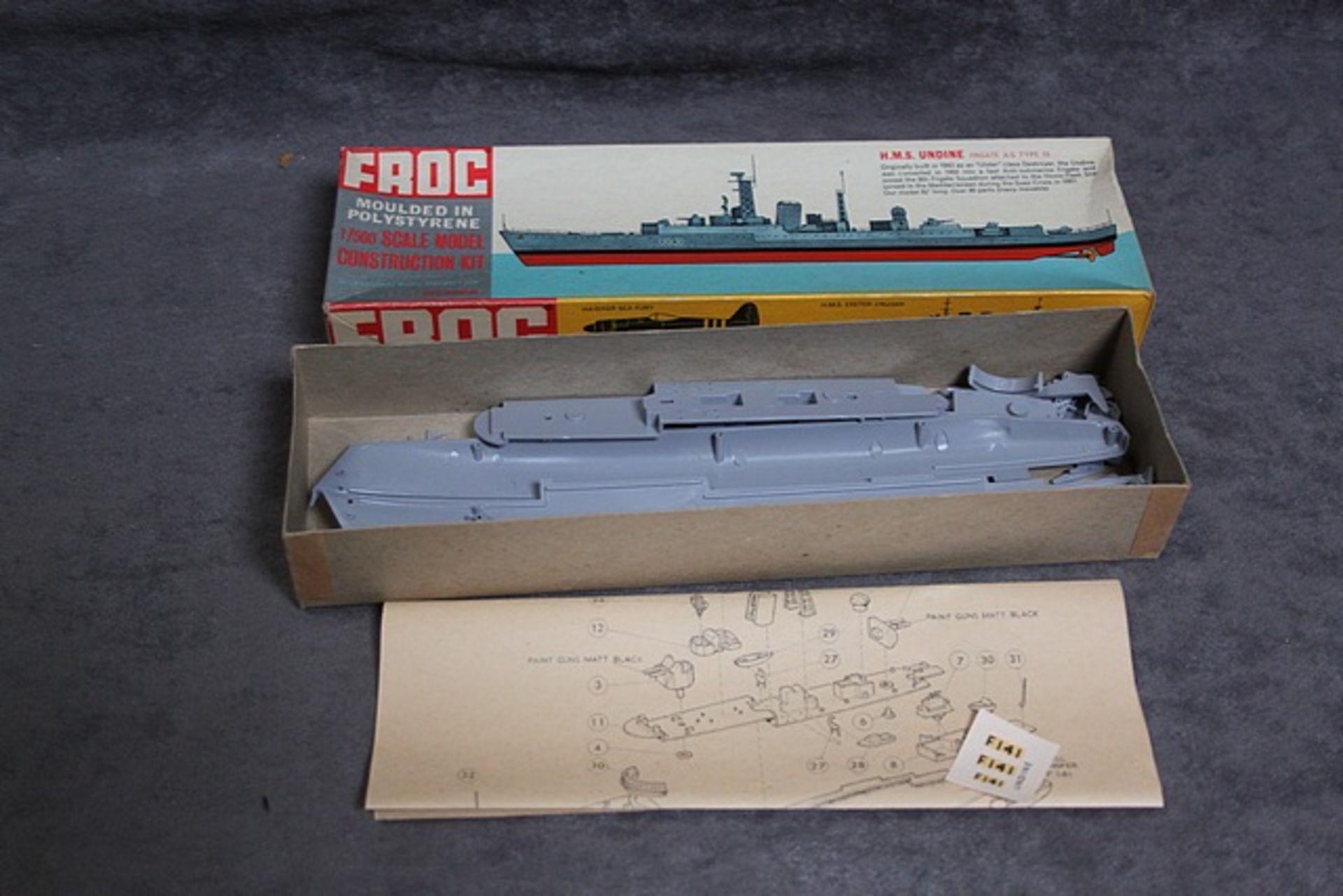 Frog Red Series #126P Plastic Kit - HMS Undine 1963 Kit