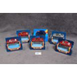 6 X Matchbox Diecast Models #44 Citroen 15 Blue Mint In Open Box #41 Opel Vectra Metallic Cerise