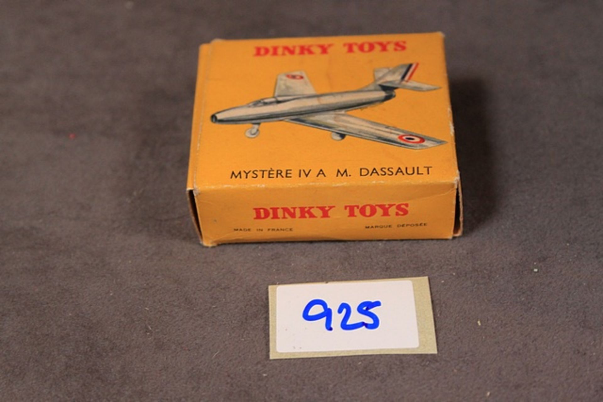 Mint model French Dinky Toys diecast #60A Mystere IV M. Dassault in firm Box - Image 2 of 2