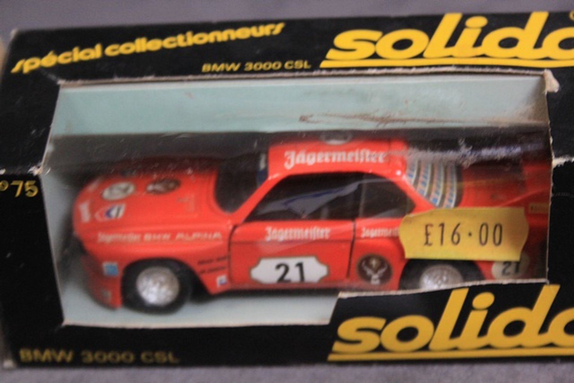 Solido Diecast Model #75 BMW 3000 TBR Orange With Box