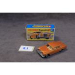 Matchbox Superfast Diecast Model #46 Mercedes 300 SE Metallic Gold Mint Condition In Crisp Box