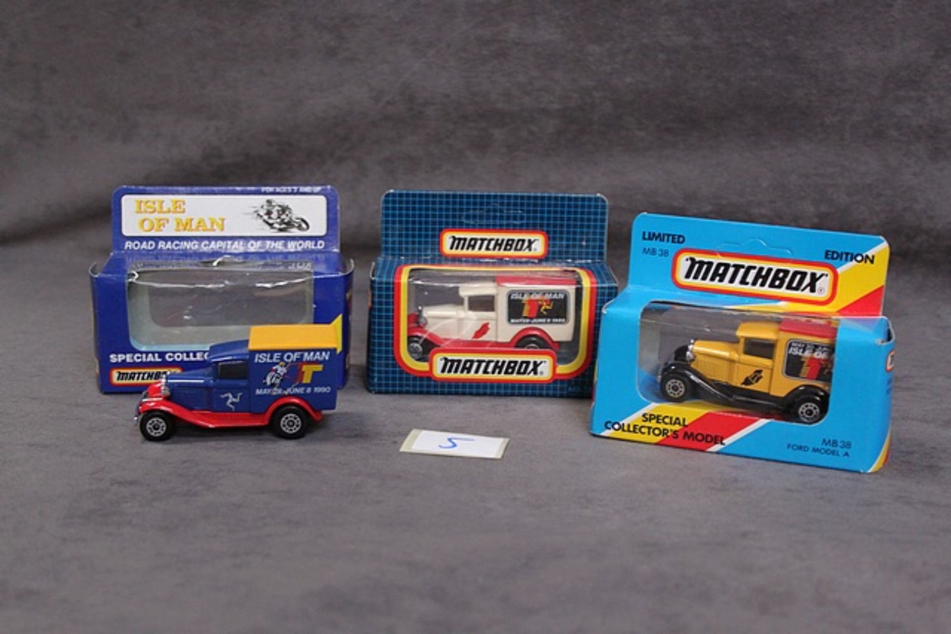 3 X Matchbox Diecast Models #38 Ford Model A Special Collectors Model 1988/1989 And 1990 Isle Of Man - Image 2 of 2