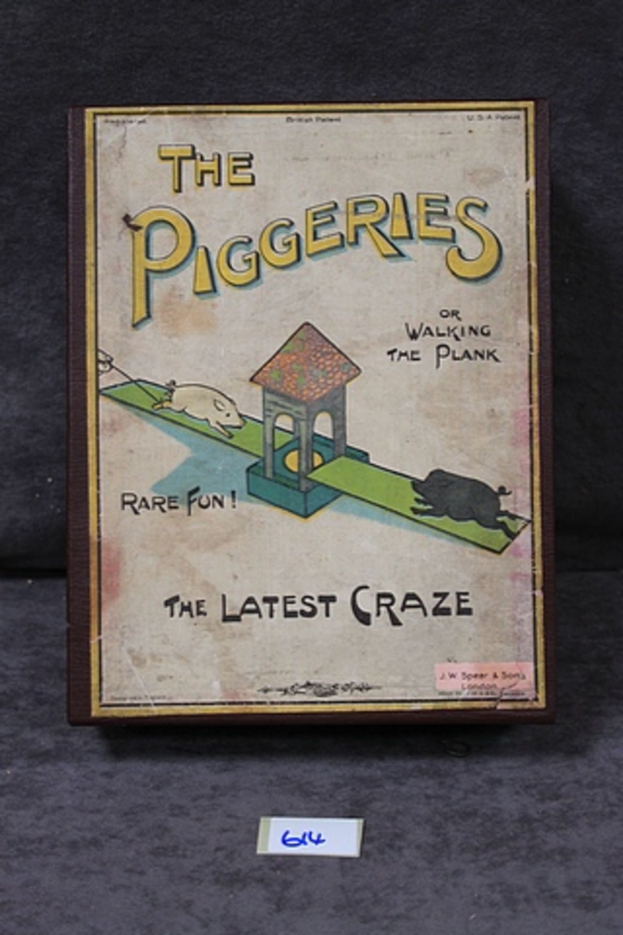 Vintage J W Spear & Sons The Piggeries 1907 Edwardian Wooden Game 'The Piggeries' By J W Spear & - Image 2 of 2