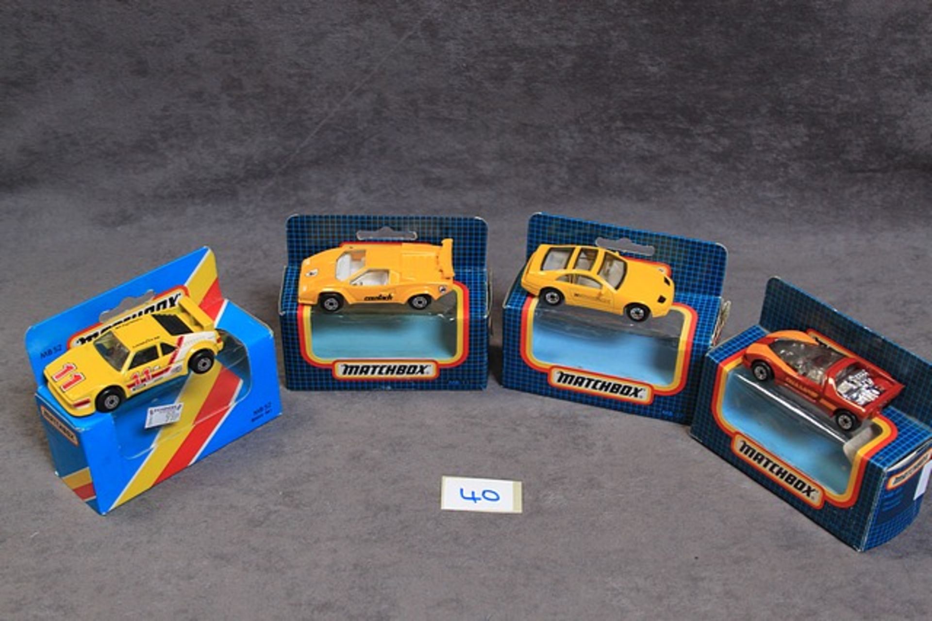 4 X Matchbox Diecast Models #37 Nissan 300ZX Yellow #49 Peugeot Quasar #52 BMW M1 Yellow Rally No 11