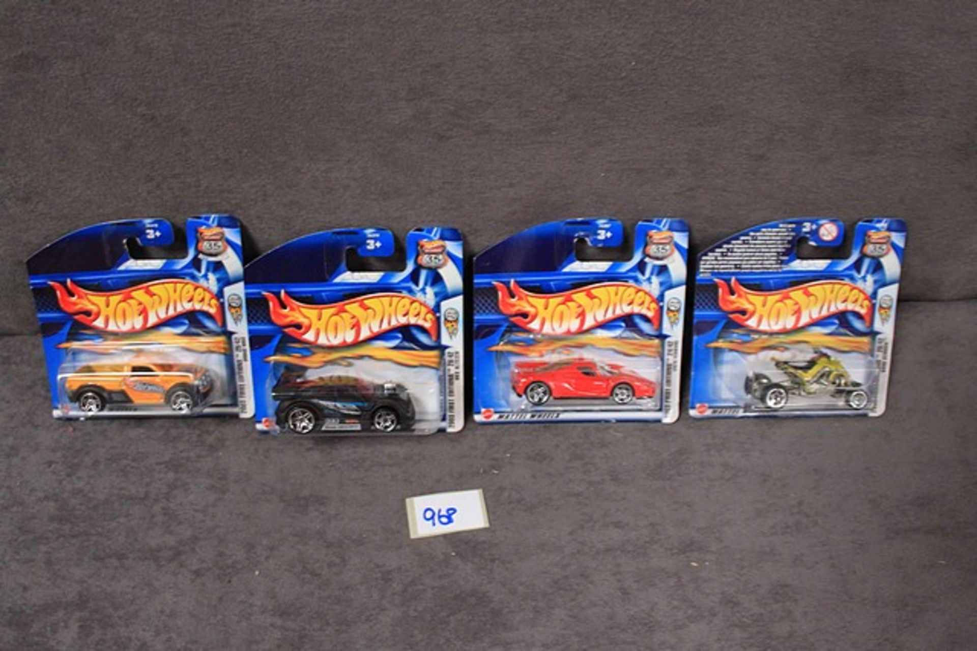 4x Hot Wheels Diecast "2003 First Editions" all on unopened cards, comprising of; #56387 Enzo