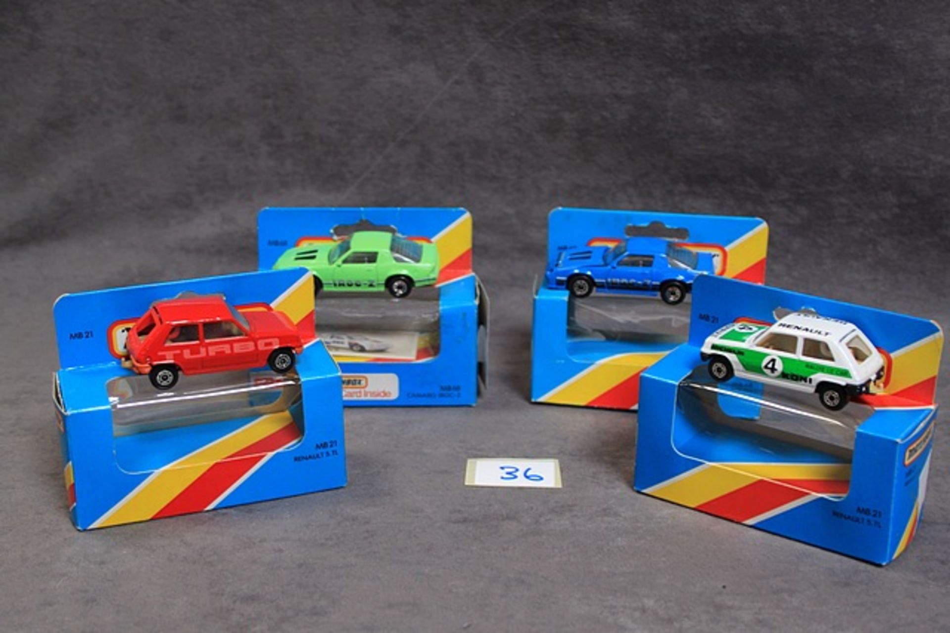 4 X Matchbox Diecast Models #21 Renault 5 TL Red #21 Renault 5 Rallly Car No4 Green And White #68