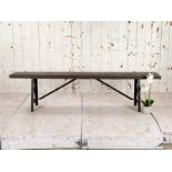 Industrial Style Iron Bench