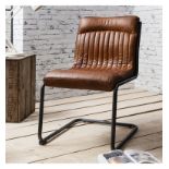 Capri Leather Chair Contemporary dining or office chair with metal frame and top grain leather