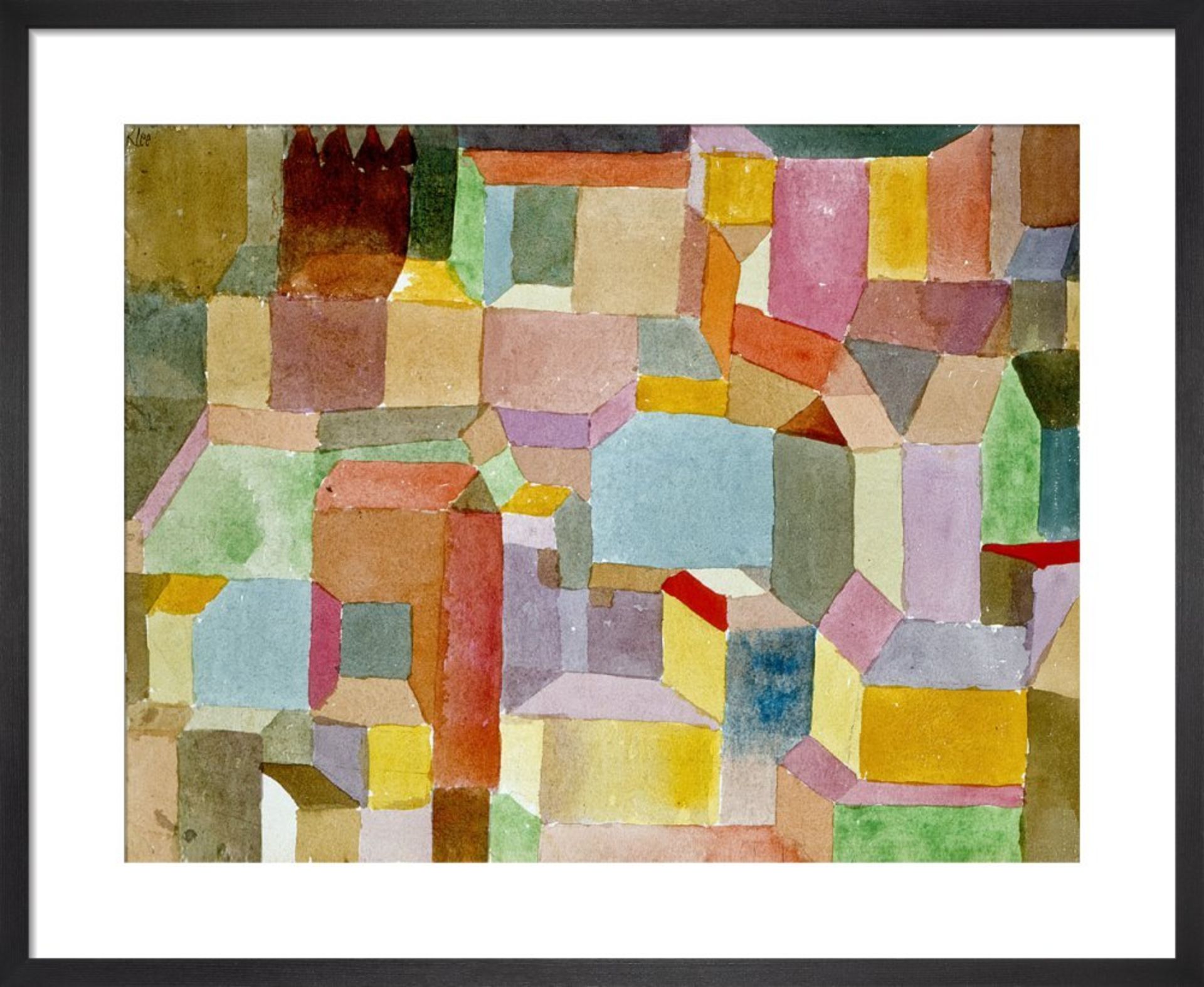 Paul Kleee Mittelalterliche Stadt, 1915 Framed Print in Responsibly Sourced Solid Frame With A