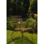 Iron Garden Chair - Copper Plated