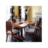 Hemingway Extending Dining Table This formal dining table is made from melia oak solids and pippy