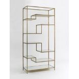 Mansfield Etagere Besides pleasing the eyes, the symmetric step shelving of the Mansfield Ã‰tagÃ¨