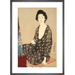 Goyo Hashguchi Woman in Summer Kimono, 1920 Framed Print in Responsibly Sourced Solid Frame With A