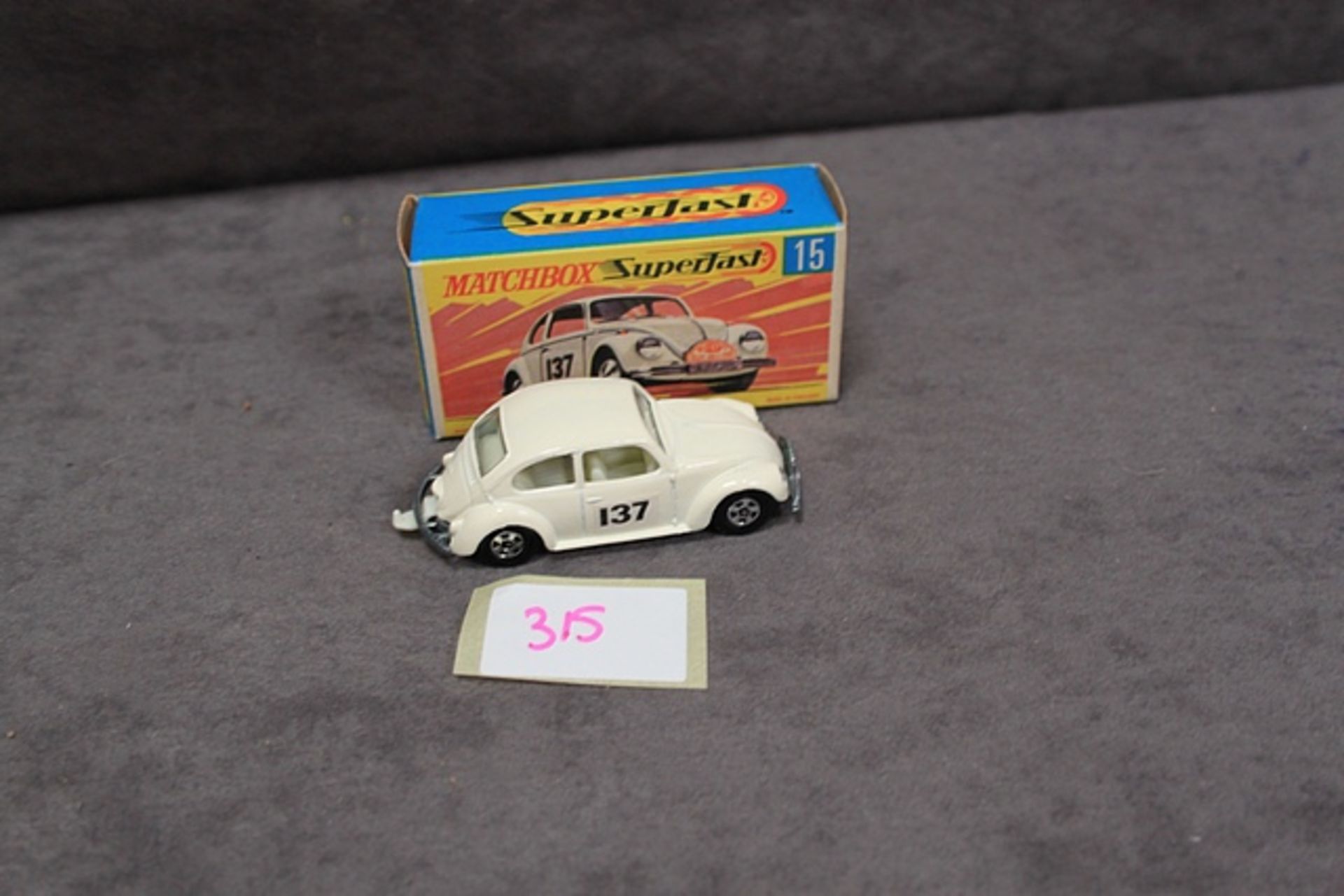 Mint Matchbox Superfast diecast #15 Volkswagen in white (Monte Carlo rally Version) with in crisp