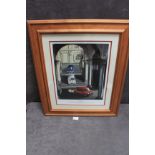 Framed Picture of the Italian Job The Great Excap by Robert Tomlin prin no 241 of 1250 520mm x