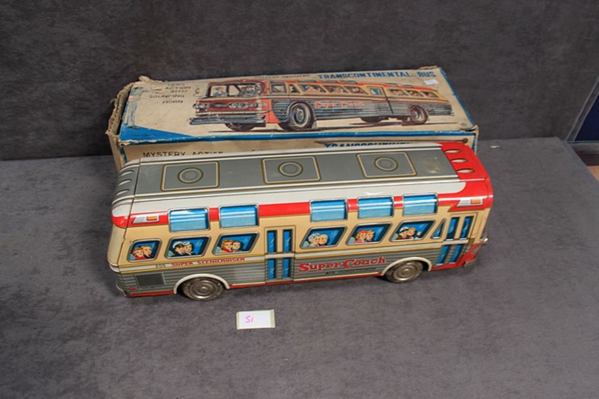 Battery Operated Tanscontinental Bus (Trade Mark TN) in box