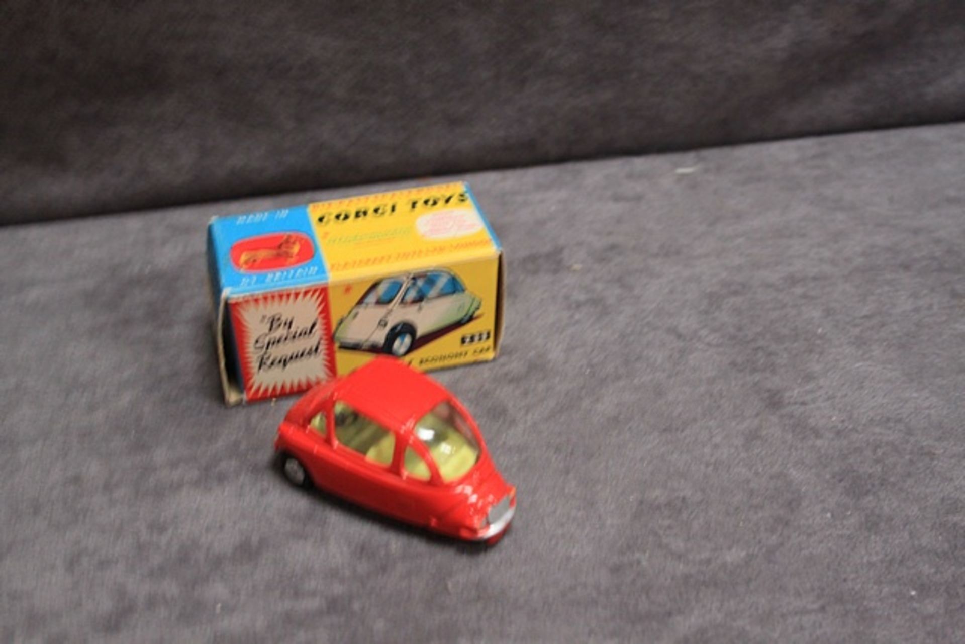 Mint Corgi Toys diecast #233 Heinkel in red excellent firm crisp box