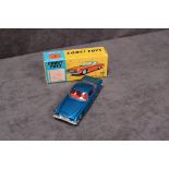 Mint Corgi Toys Diecast #241 Ghia L 6.4 in metallic blue with leaflet in a firm mint box