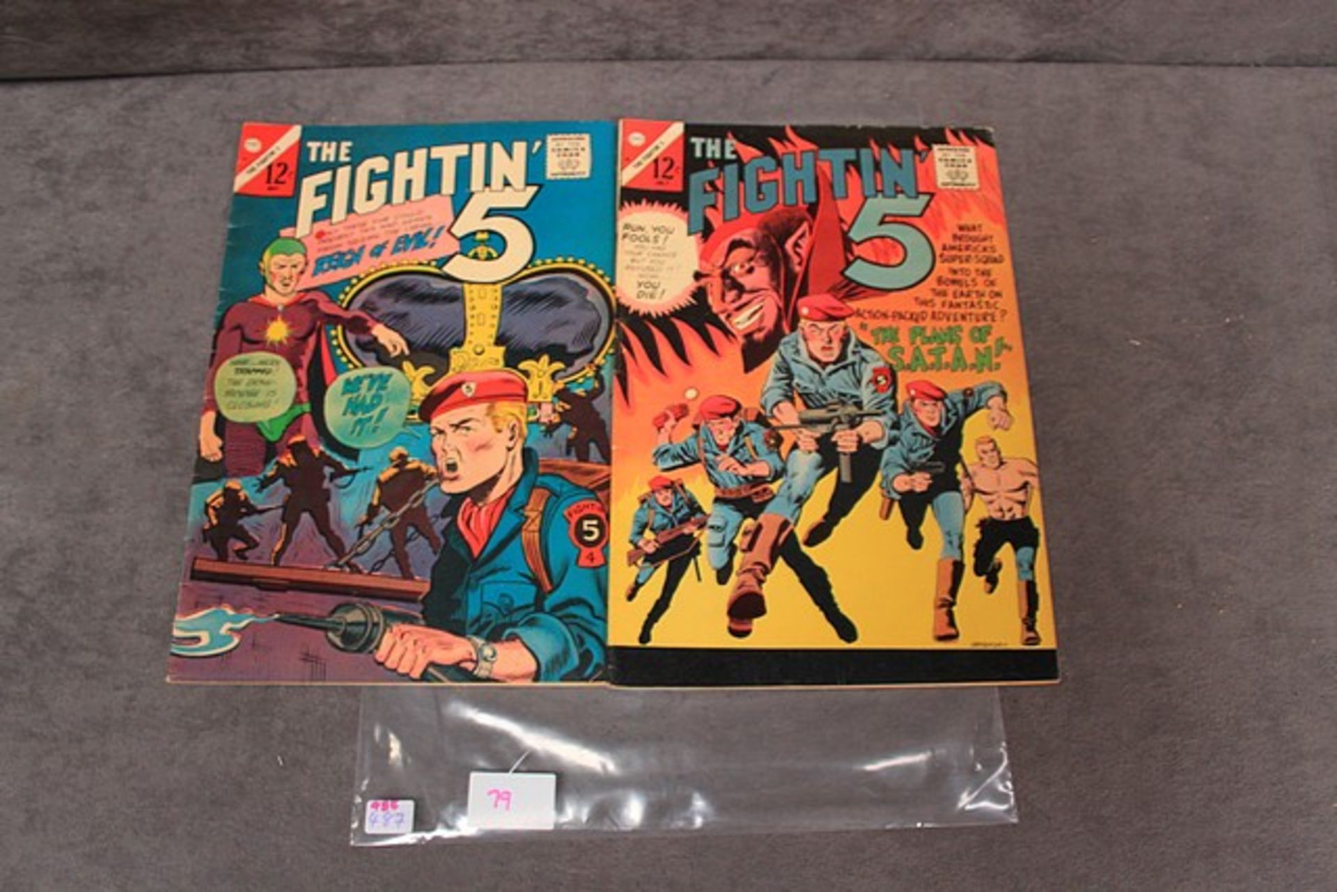 Charlton 1964 Series Comics 2 x Fightin' Five Vintage Comics Comprising Of Fightin' Five #37 (