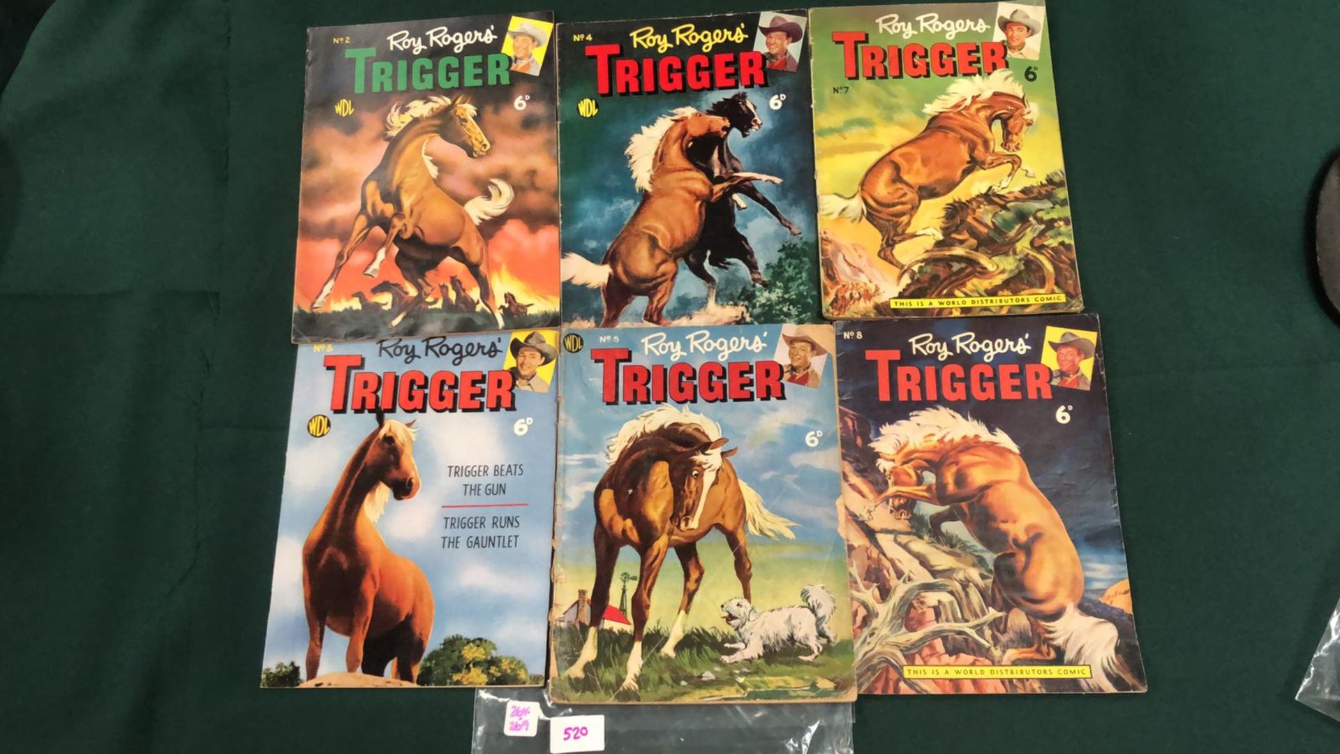 6 x Comic Issues comprising Roy Rogers Trigger #2 Roy Rogers Trigger #3 Roy Rogers Trigger #4 Roy