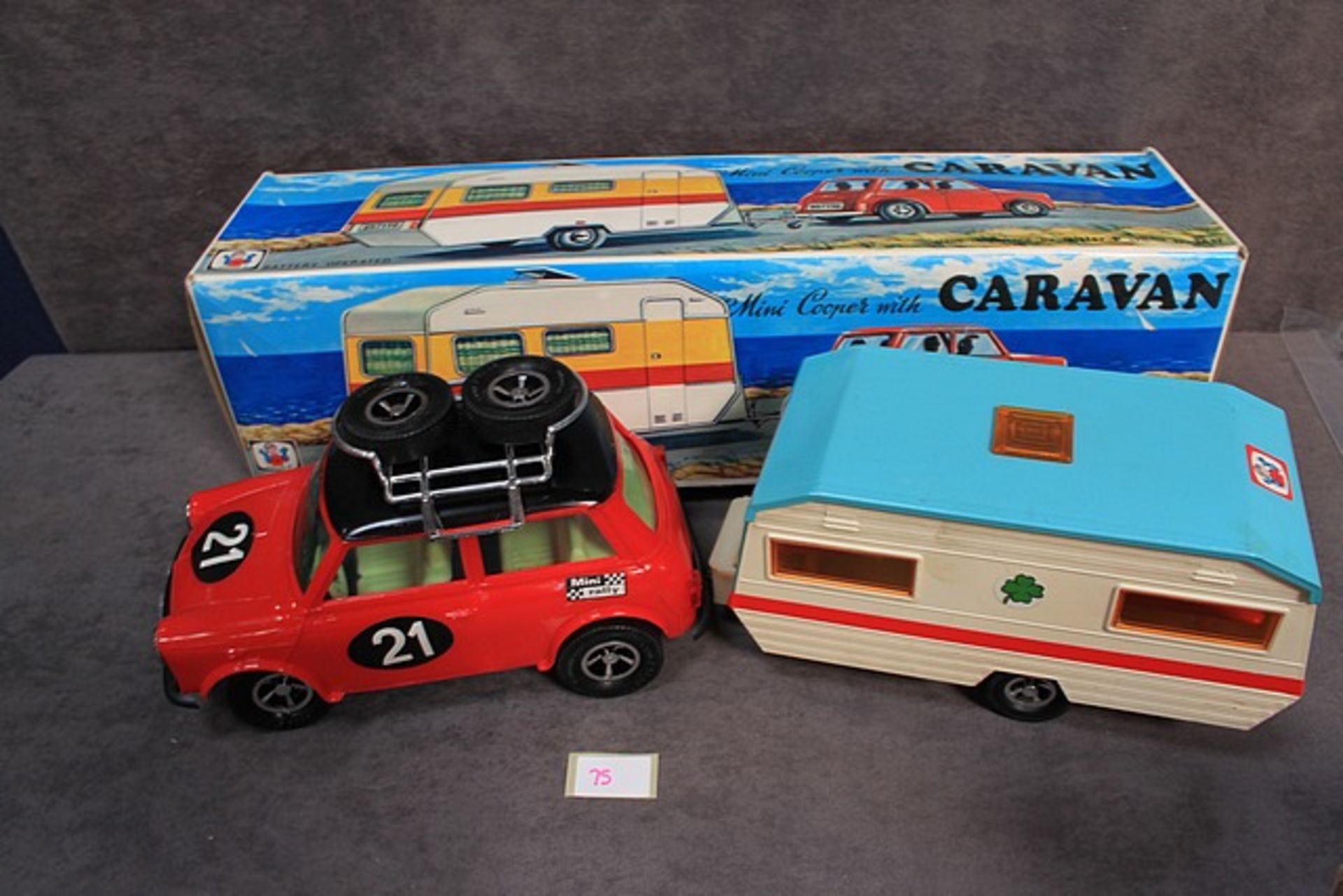 Very Rare Mister P Battery Operated Car & Caravan M17 in box