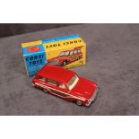 Mint Corgi Toys Diecast #491 Ford Consul Cortina Super Estate Car in red with leaflet in mint box