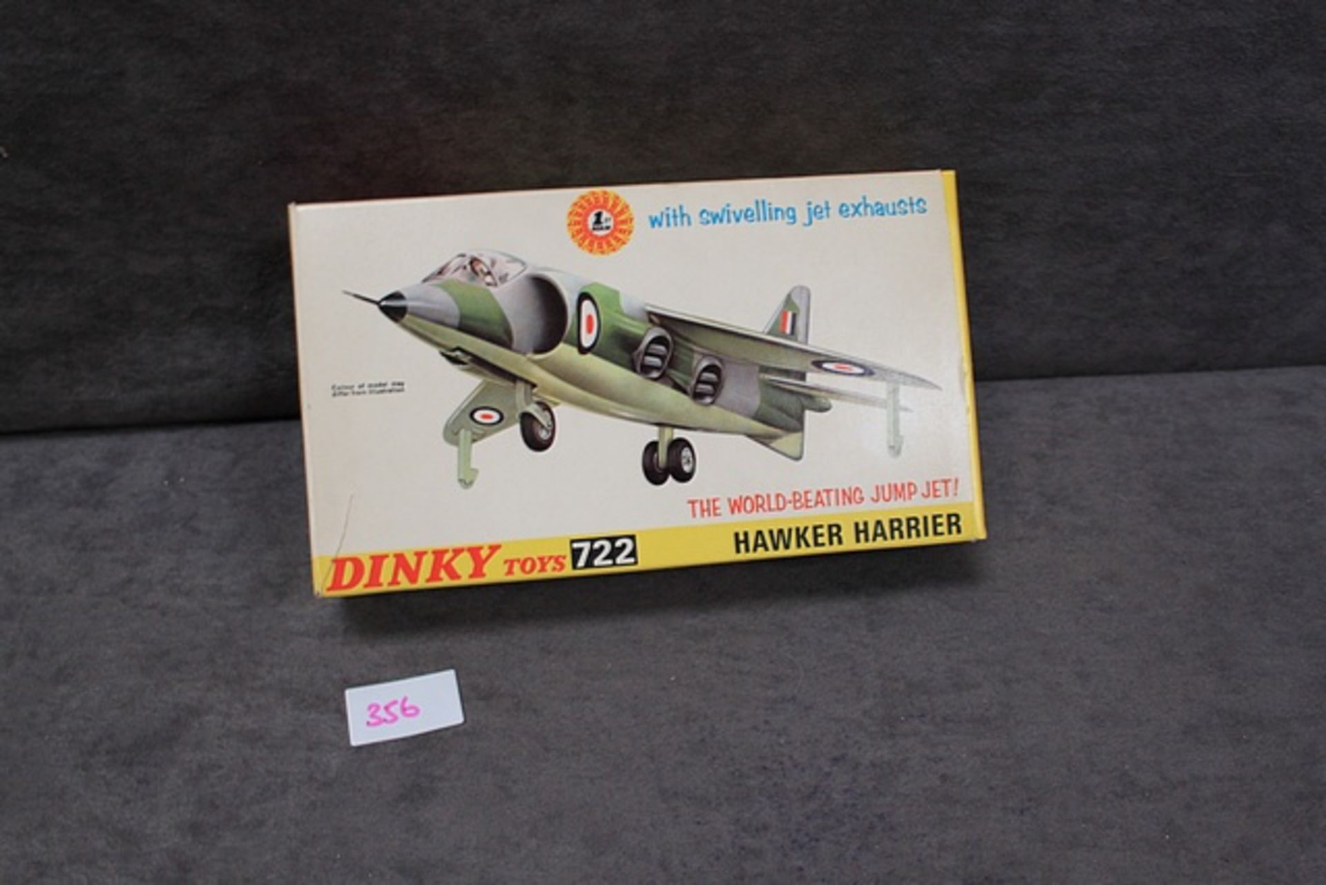 Mint Dinky diecast #722 Hawker Harrier in box